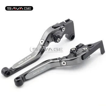 

For YAMAHA MT-10 MT10 FZ-10 2016-2017 Titanium Motorcycle Adjustable Folding Extendable Brake Clutch Lever Logo MT-10
