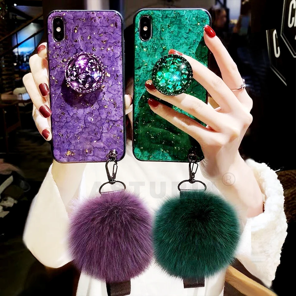 Luxury Glitter Phone Case For iPhone XS Max Case Silicone Holder Case For iPhone 7 8 XR Plus Case Coque For iPhone X XS Cover