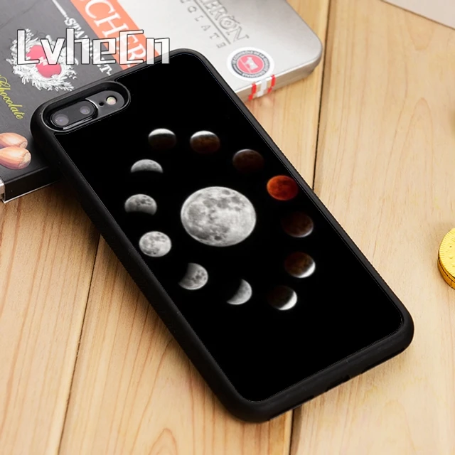 

LvheCn Lunar Moon Collage Space Astrology Astronomy Phone Case Cover For iPhone 11 Pro X XR XS MAX 5 6 7 8 Plus Galaxy s7 s8