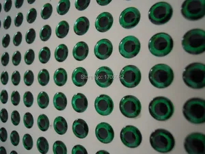 310pcs 6mm Green Eyes 3D Holographic Fishing Lure Eyes Fly Tying Jigs Crafts Dolls