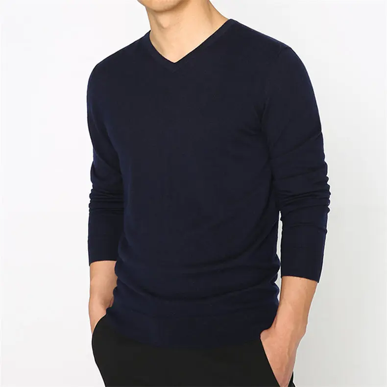 Woolen SweaterS Pullover Men 100% Merino Wool Sweater Jumpers Man Winter Warm V Neck Male Knitwears Autumn Spring Plus Size 4XL-02