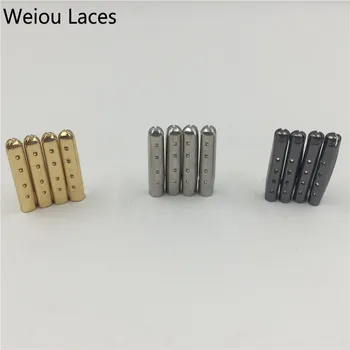 

Weiou 20Pcs/Lot DIY Replacement Plating Metal Aglet Tricks Bullet Ends Silver Tip Head For Shoelace Shoes Clothes Laces 3.8x22mm