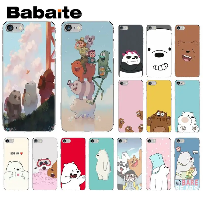 

Babaite We Bare Bears Custom Photo Soft Phone Case for iPhone 5 5Sx 6 7 7plus 8 8Plus X XS MAX XR For Capa