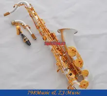 Professional Satin Silver Plated C Melody Sax Saxophone Abalone Key 2 Neck New
