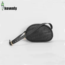 Черная кожаная поясная сумка для женщин, роскошная Повседневная Женская поясная сумка на пояс, модные нагрудные сумки, черная сумка для телефона A246