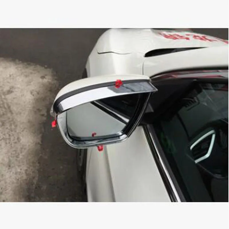

For Nissan Qashqai 2016 2PCS High Quality ABS Chrome Car Rearview Mirror Rain Eyebrow Cover Trim Car Styling Accessories