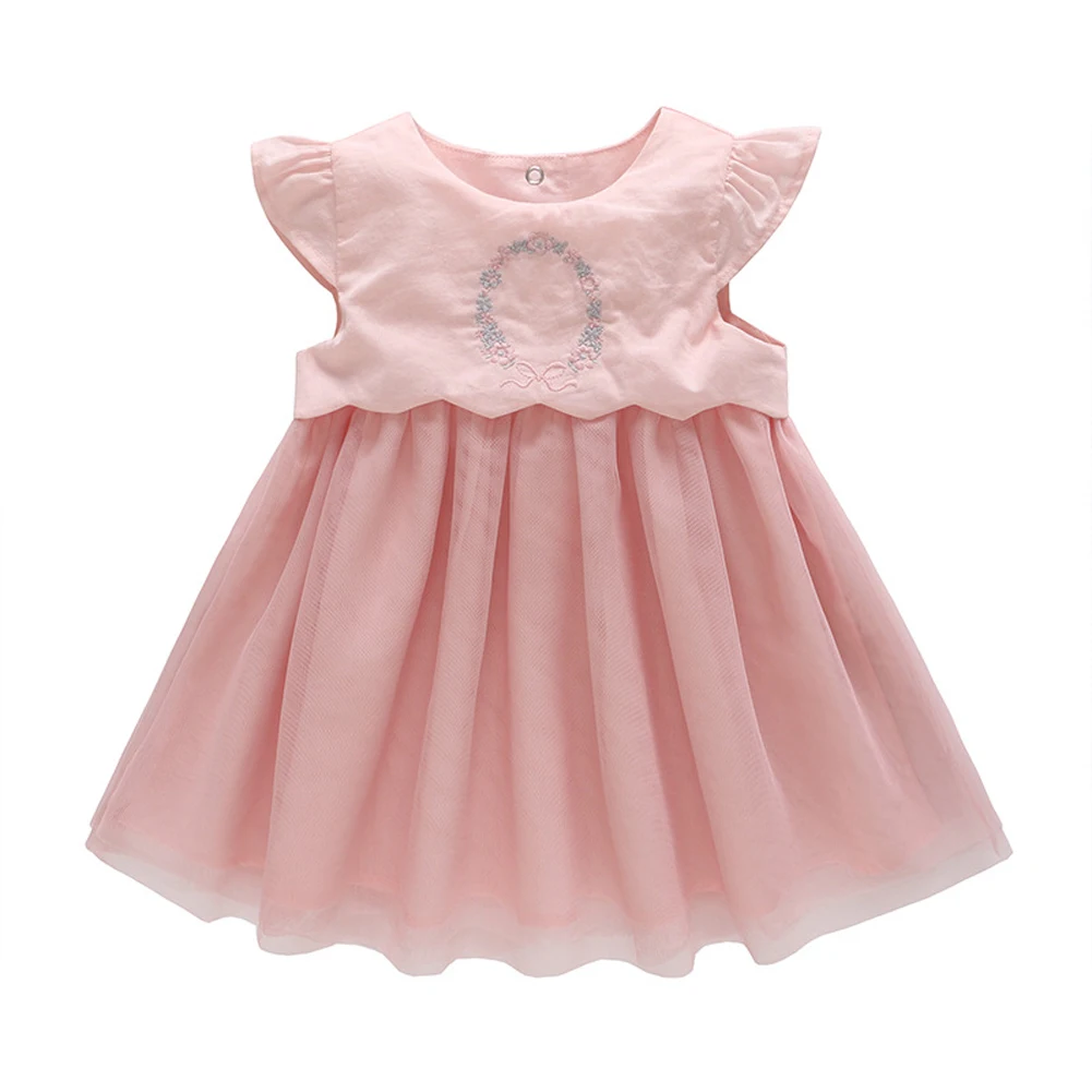

Baby Cute Pink Sleeveless Dresses Toddler Baby Girls' Summer TuTu Dress Ruffle Casual Party Dresses