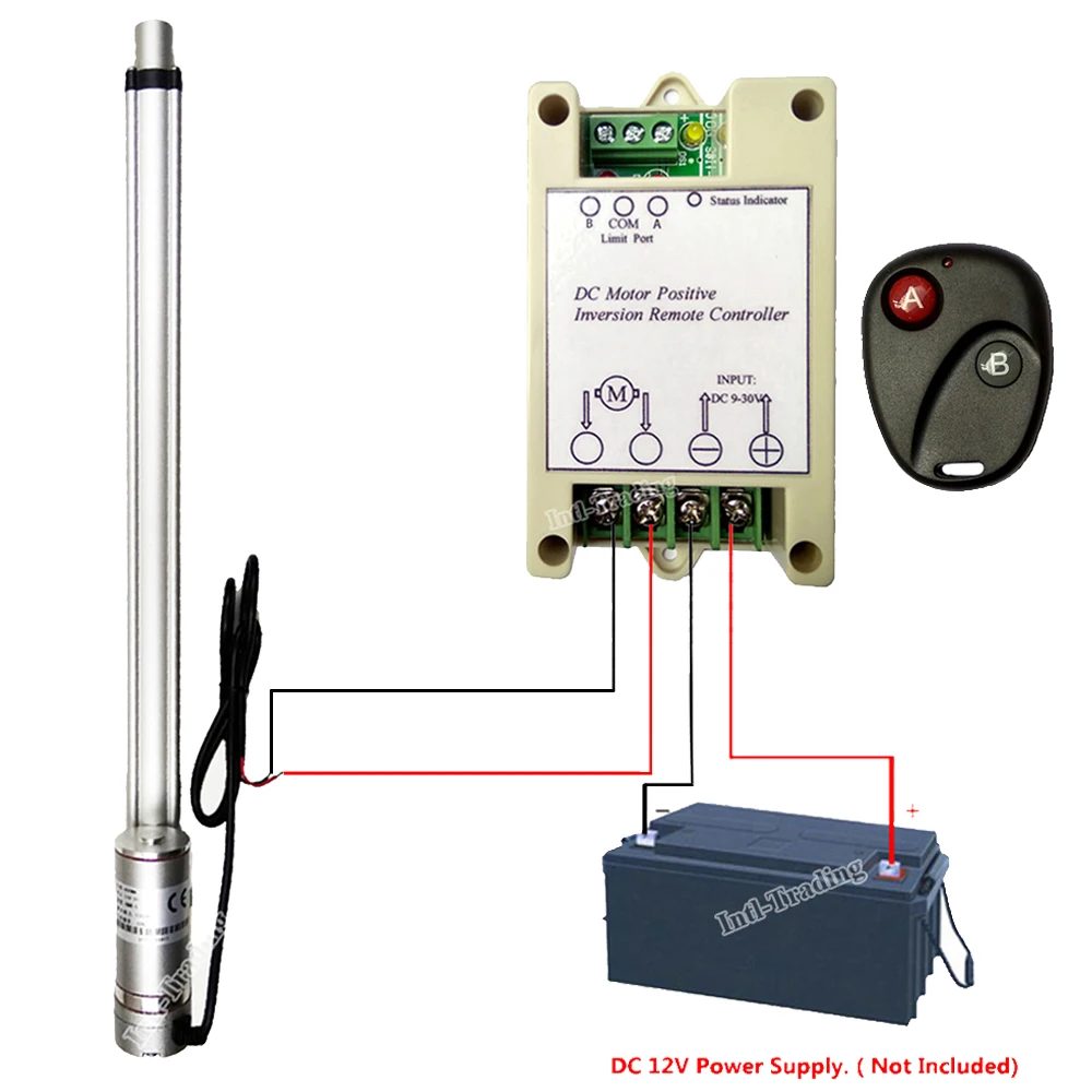 18" 450mm Linear Actuator W/ Wireless Positive Inversion Control System