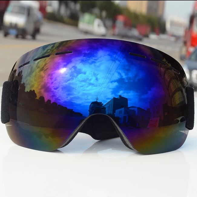 تزلج نظارات UV400 مكافحة الضباب كبيرة قناع للتزلج نظارات التزلج الرجال النساء الثلوج على الجليد كبيرة كروية نظارات العمى الثلوج الرياضية