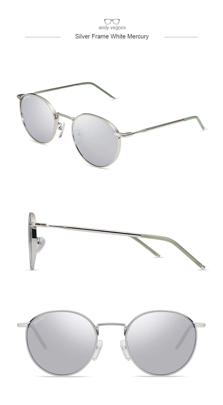 VEGOOS, винтажные женские солнцезащитные очки, мужские, Ретро стиль, круглая металлическая оправа, солнцезащитные очки, модные очки для вождения, Gafas de Gol Mujer#3178