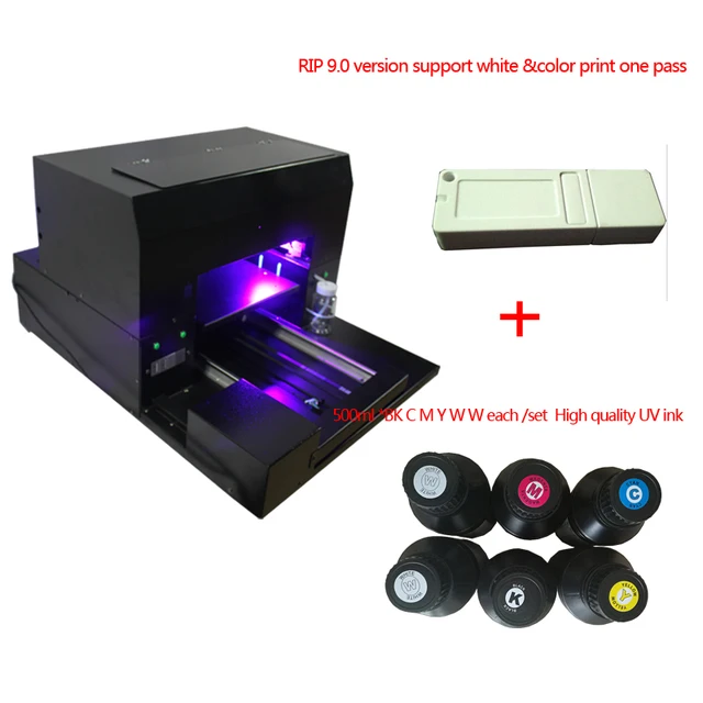 Best Price 6 color Digital UV Flatbed Printer A3 size with embossed printing effect 6*500ml /Set UV ink included Best Price 6 color Digital UV Flatbed Printer A3 size with embossed printing effect 6*500ml /Set UV ink included