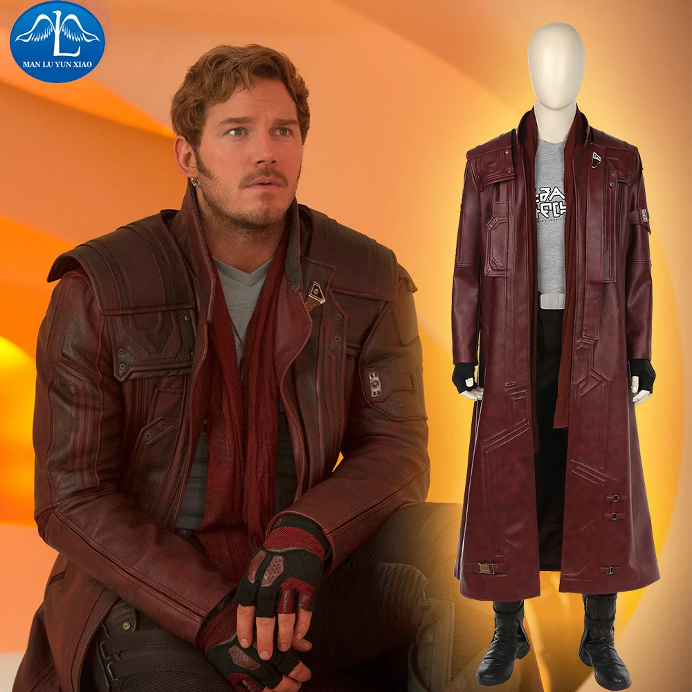 

MANLUYUNXIAO Men's Full Set Guardians of the Galaxy 2 Costume Star-Lord Peter Jason Quill Cosplay Costume For Men Custom Made
