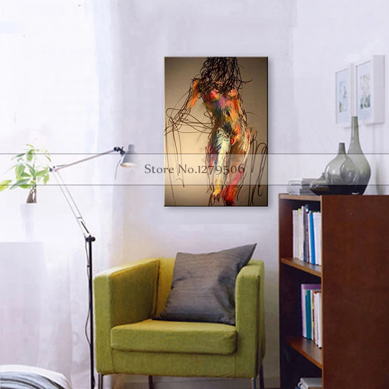 handmade-oil-painting-on-canvas-modern-100-Best-Art-violin-and-Lucy-oil-painting-original-directly (4)