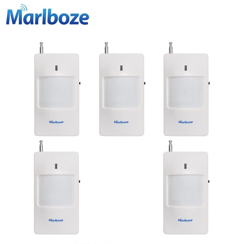 bilder für Marlboze 5 teile/los 433 MHz Drahtlose infrarot-detektor mit Batterie PIR Bewegungssensor für Home Security Alarm System bilder für Marlboze 5 teile/los 433 MHz Drahtlose infrarot-detektor mit Batterie PIR Bewegungssensor für Home Security Alarm System