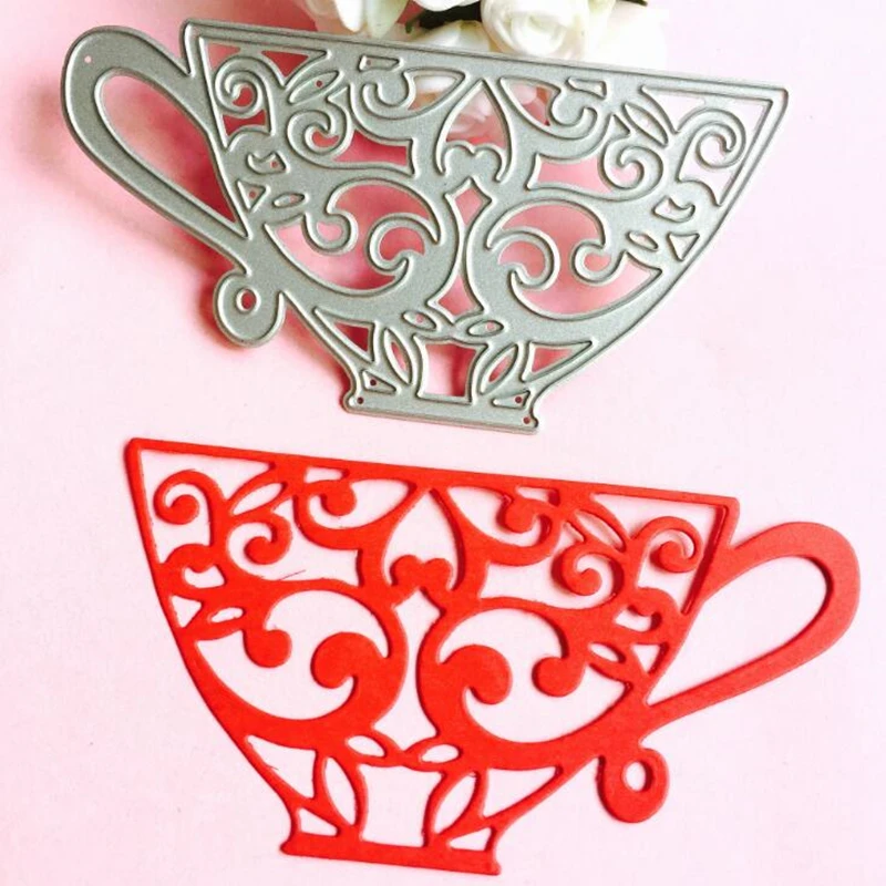 

YLCD245 Tea Cups Metal Cutting Dies For Scrapbooking Stencils DIY Album Cards Decoration Embossing Folder Die Cutter Template