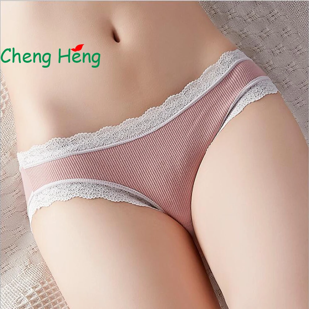 Cheng Heng Japanese Lace Cotton Girls Underwear Women S Low Waist Thread Underwear Lace Seamless