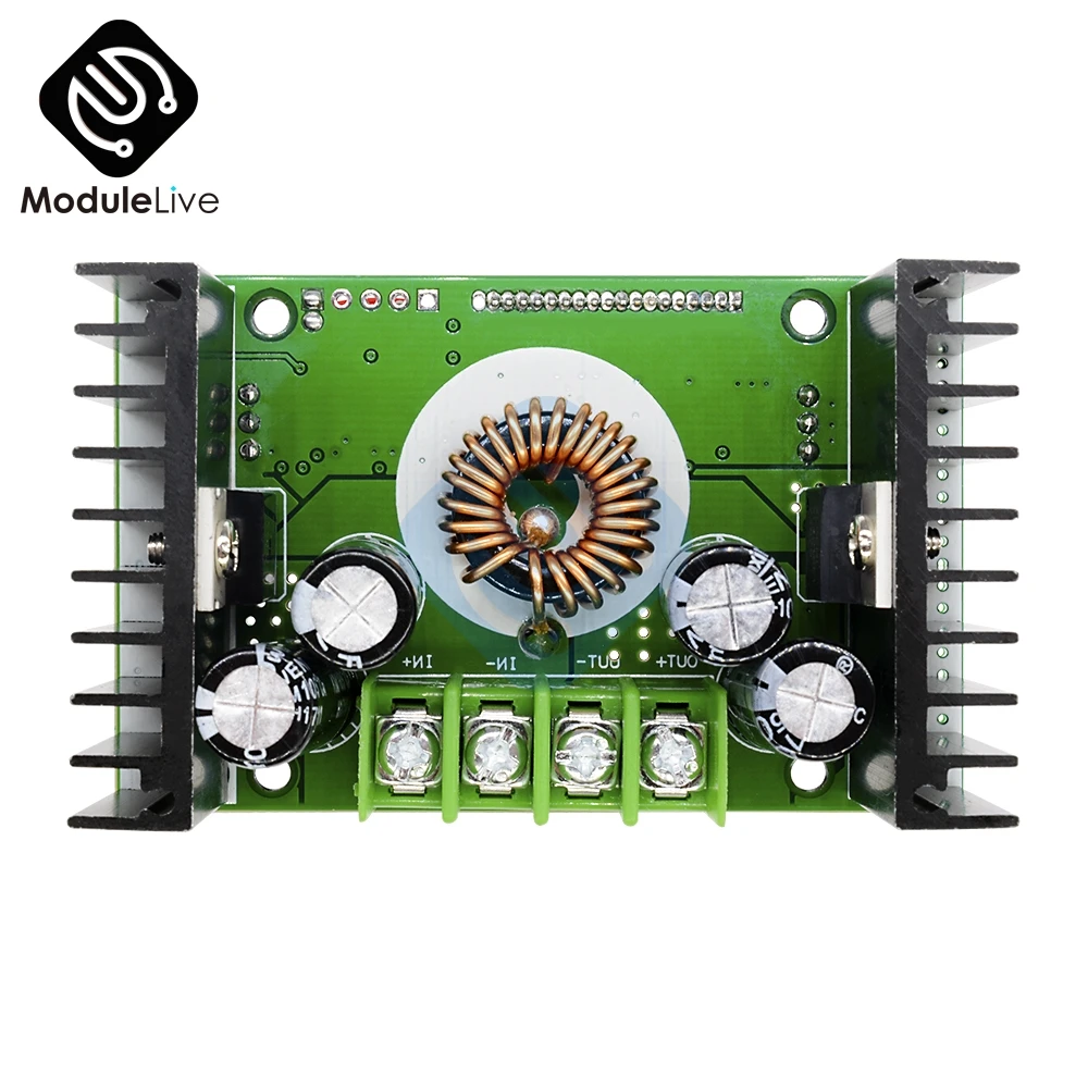 DC 10A LCD двойной дисплей Регулируемый CC CV повышающий источник питания Повышающий