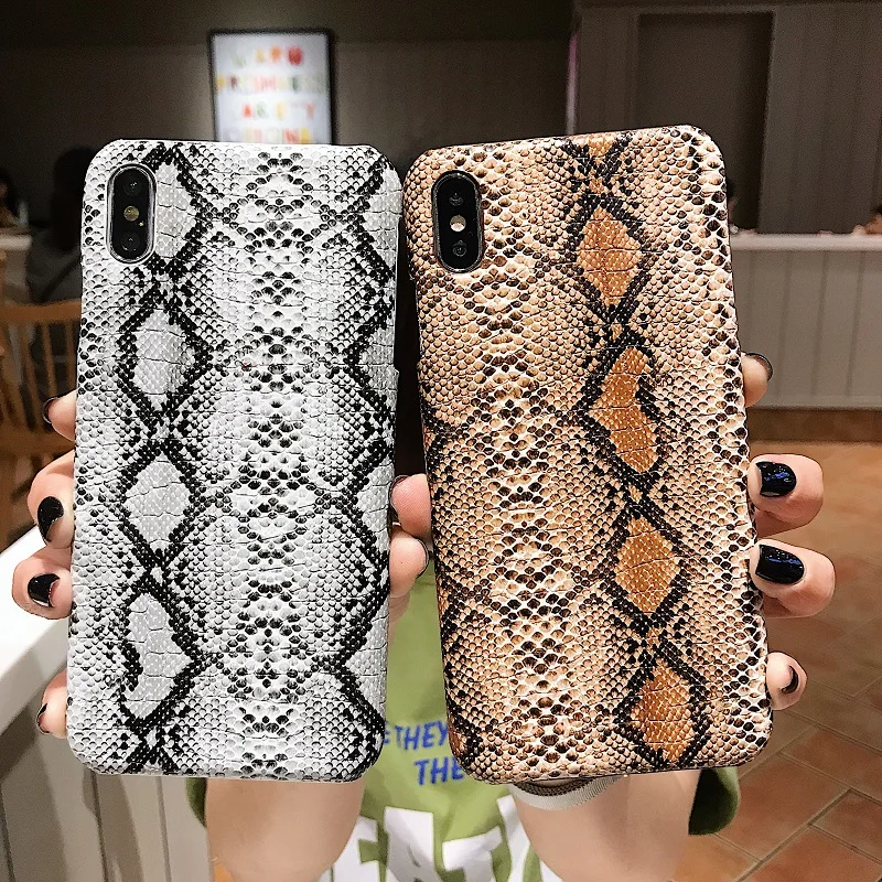 PU Leather Phone Case For iPhone11 11pro max 7 8 Plus X XS Max XR gg case Snake Skin Cases For iPhone 6 6S 7 8 Plus Accessories