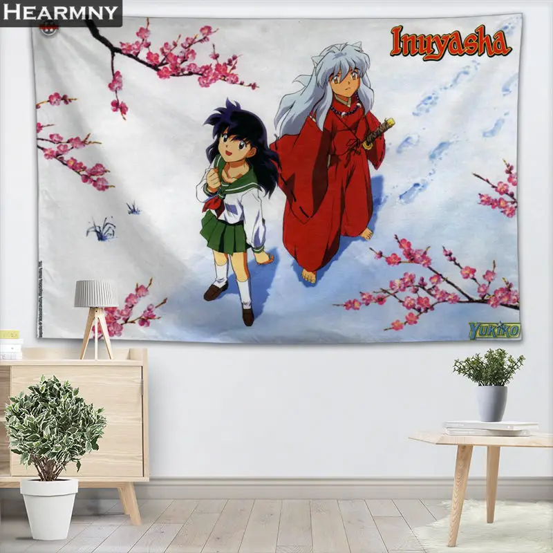 HEARMNY Inuyasha настенный гобелен простыни детские дома декоративные гобелены пляжные полотенца йога коврики одеяло скатерти стены гобелен - Цвет: 6