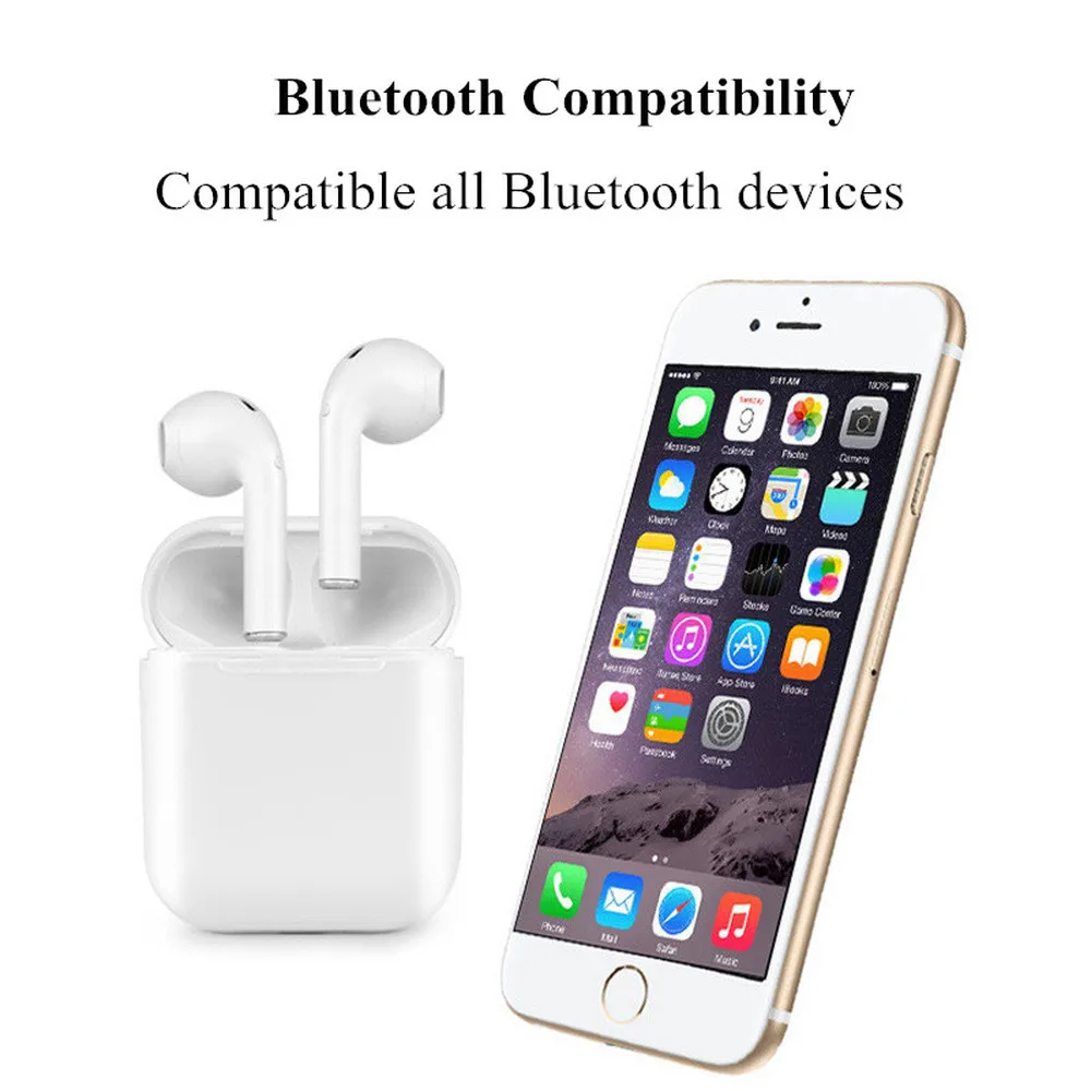 Fu&y bill I9S Wireless Earphone Bluetooth Headset In-Ear Invisible Earbud Headphone for All Bluetooth Function Smartphone Earbud
