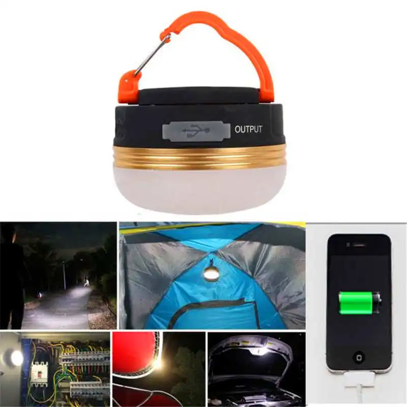  powerful led flashlight USB Rechargeable 3W LED Camping Outdoor Light Lantern Tent Lamp 6hrs lamparas de techo #4S8 (2)