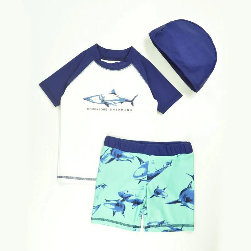 

Boys swimwear Brand New Children's Swimming Trunks with Swimming Cap Cute Cartoon Kids Split Swimsuit sw116