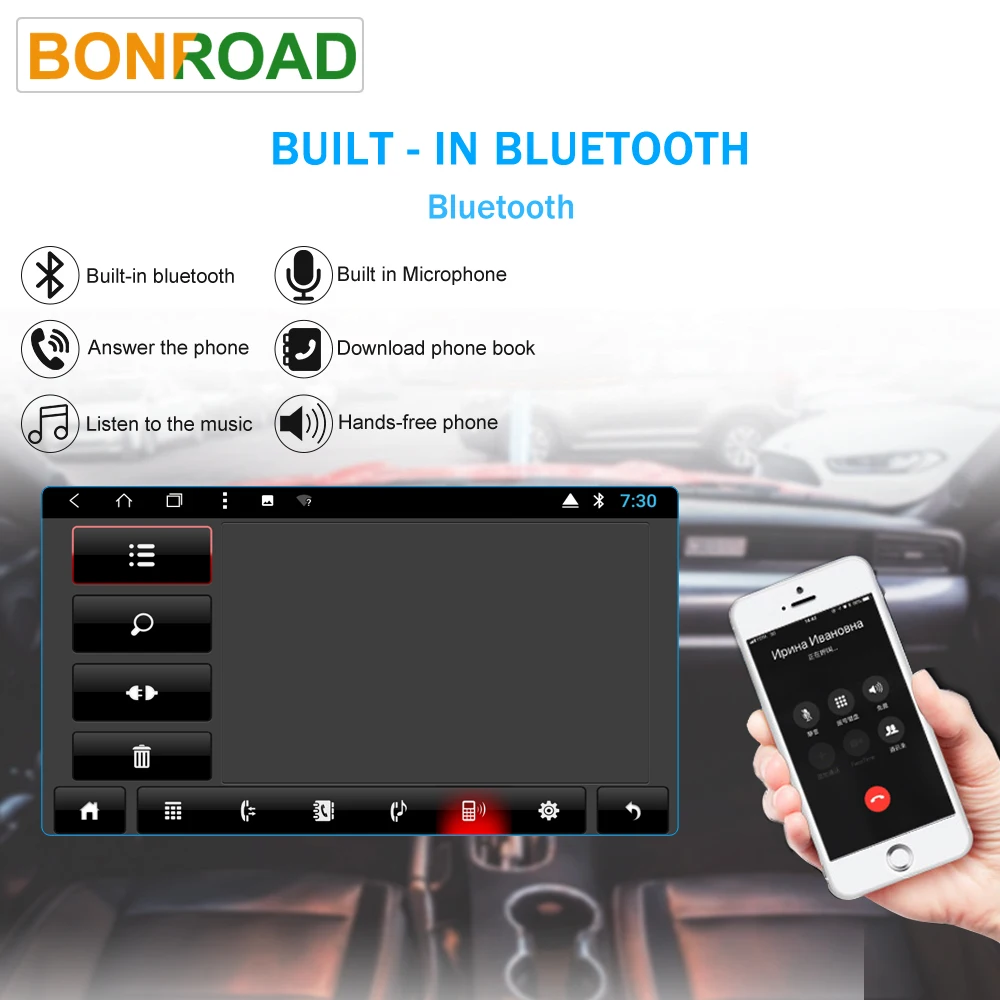 Bonroad " Восьмиядерный Android 7.1.2 Автомобильный мультимедийный плеер для VW T5 B6/Golf/Touran для Skoda leon с GPS навигацией(без dvd