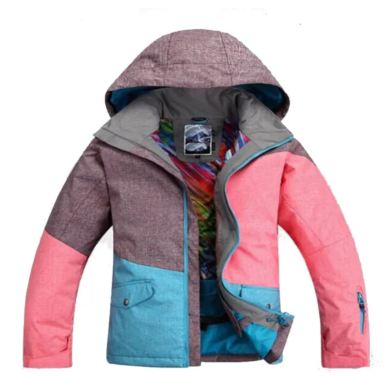 5 цветов, лыжный костюм для девочек, куртка, 10 K, водонепроницаемая, ветрозащитная, для спорта на открытом воздухе, одежда для сноубординга, зимние куртки, Gsou, зимние женские куртки