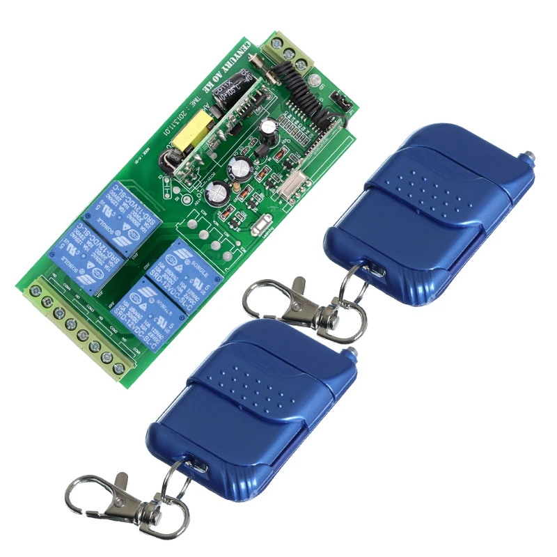 

AC 85v~250V 110V 220V 230V 4CH Wireless Remote Control Switches 220V Wireless Relay Output Radio RF Transmitter & Receiver