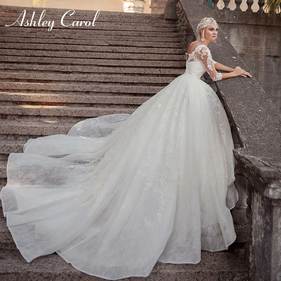 Бальное платье Ashley Carol свадебное кружевное принцессы сексуальные свадебные