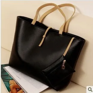 

2019 new wave female bag Korean version of the wild commuter belt buckle bag shoulder bag women's big bag solid color zipper