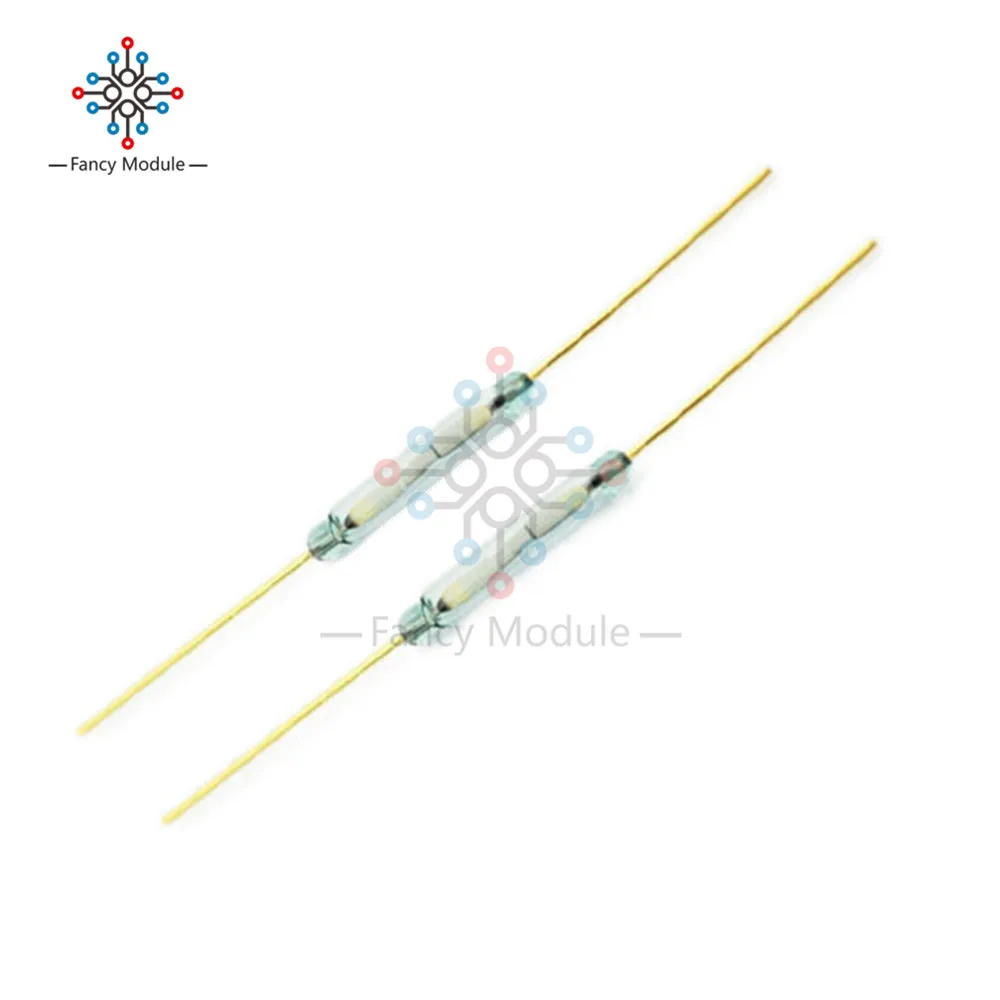 5Pcs 2 x 14mm MKA-14103 Gold Tone Leads Glass N//O SPST Reed Switches 10-15AT US