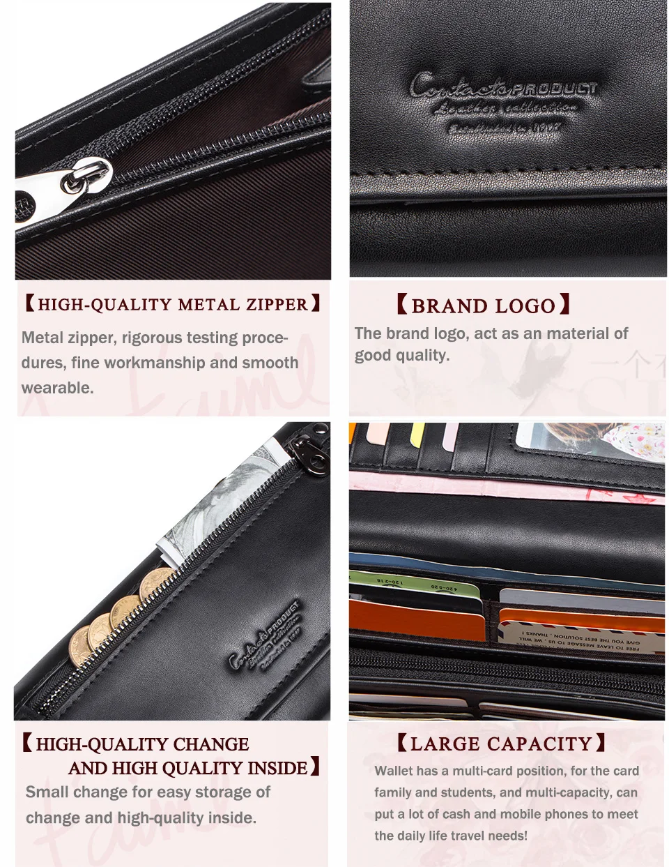 moedas marca designer feminino longo carteira saco
