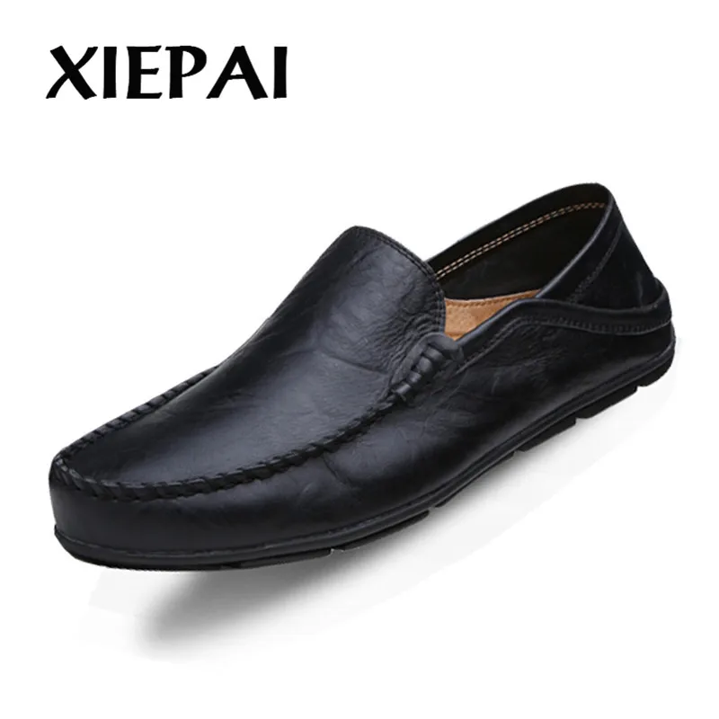 2019 Basic Style Men Fashion Leather Loafers Size 38-44 Man Slip On Driving Shoes Casual Moccasins | Обувь