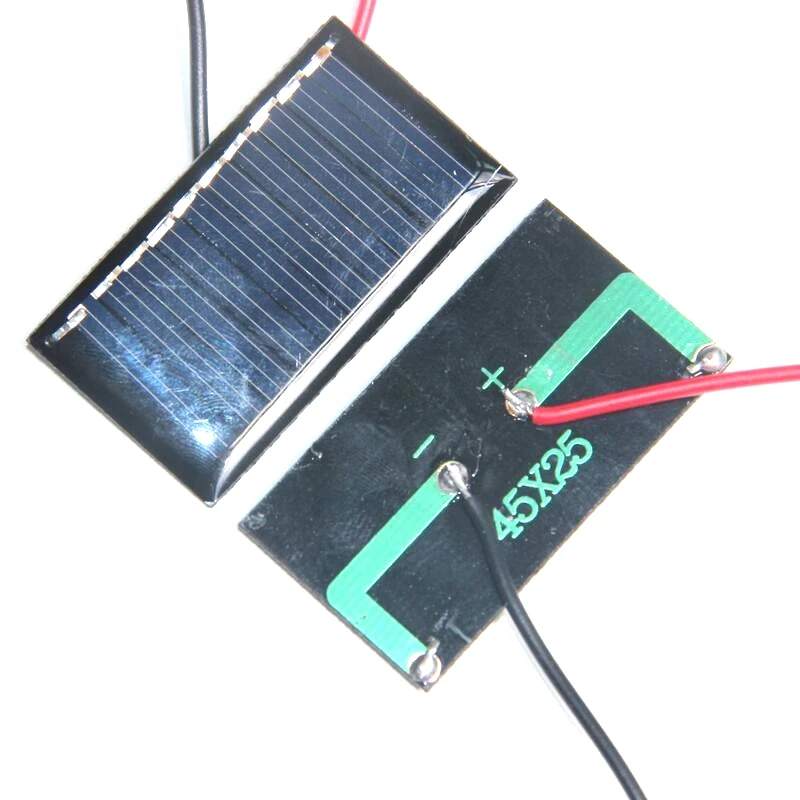 

BUHESHUI 0.125W 5V Solar Cell Epoxy Solar Panel With Cable DIY Solar Charger Education Kits 45*25*3MM 12PCS/Lot Free Shipping