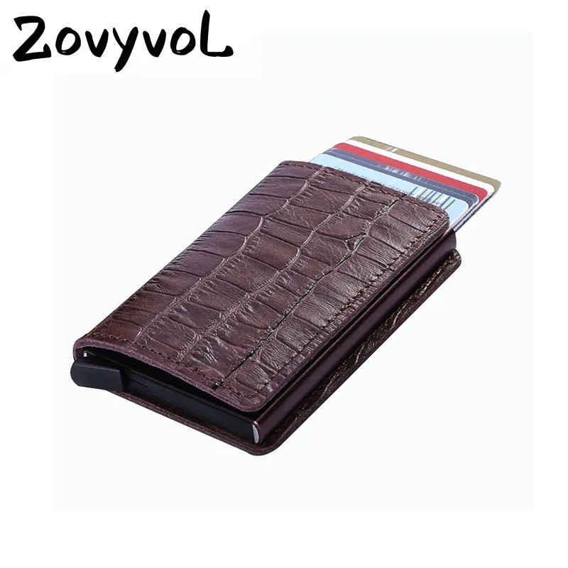 

ZOVYVOL 2019 Crocodile Leather Wallet RFID Bloacking Genuine Leather Card Holders Vintage Multifunction Card Wallet for Travel