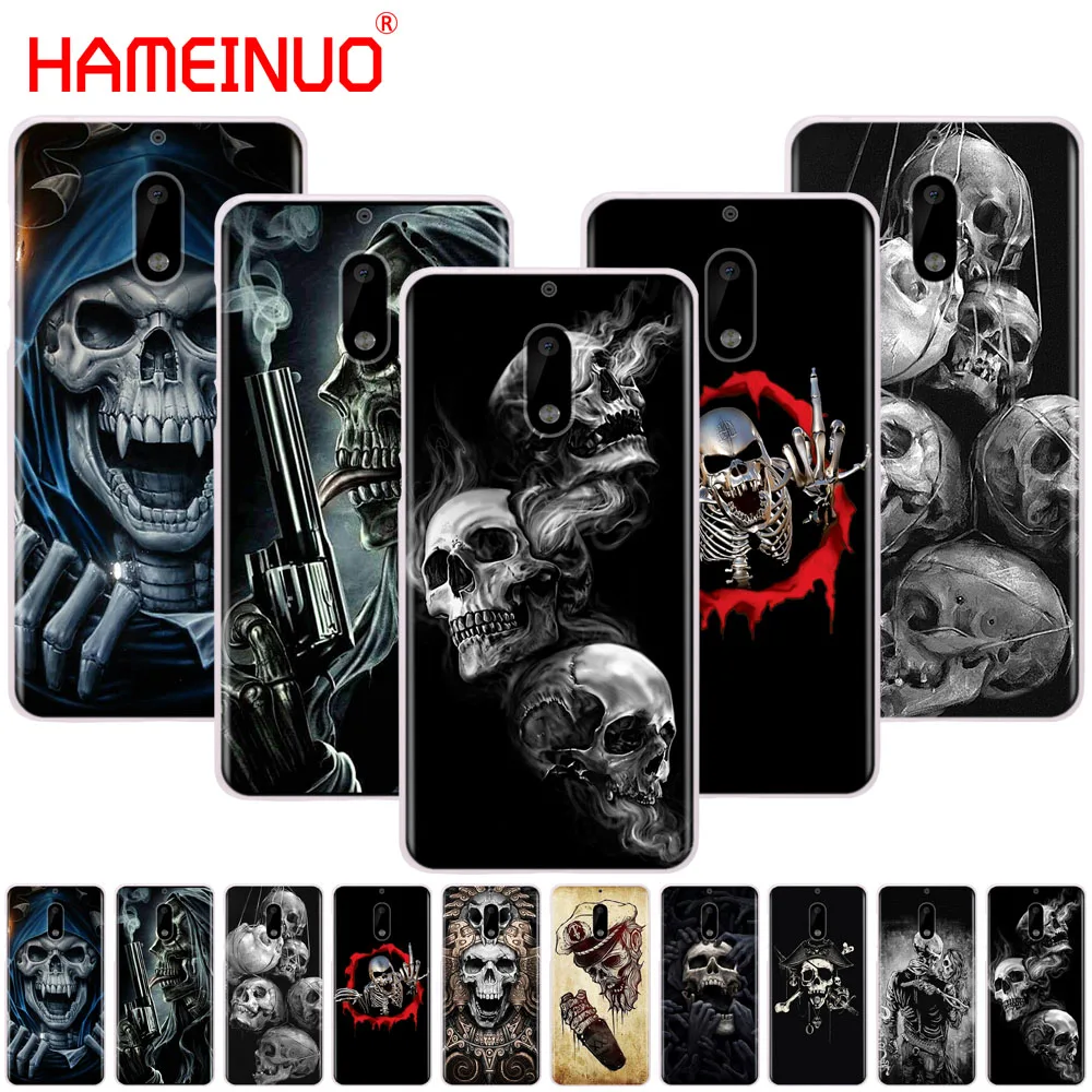 

HAMEINUO Horror Skull cover phone case for Nokia 9 8 7 6 5 3 Lumia 630 640 640XL 2018