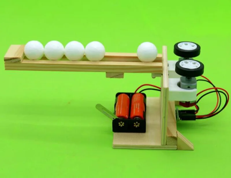Happyxuan шариковый излучатель Дети DIY Science наборы для экспериментов деревянная