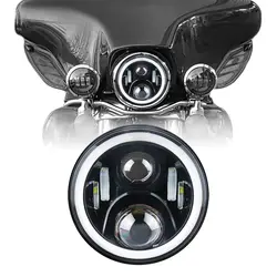 7 дюймов 90 Вт светодиодный фонарь для флаг Harley Motor Bike Высокий Низкий Луч подсветка Angel Eyes DRL свет налобный фонарь для Jeep Wrangler внедорожный 4x4