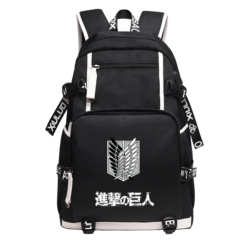 

2017 Backpacks for women Fashion Canvas Backpacks Attack On Titan Japanese Anime Schoolbags for teenager Unisex TOP Mochila