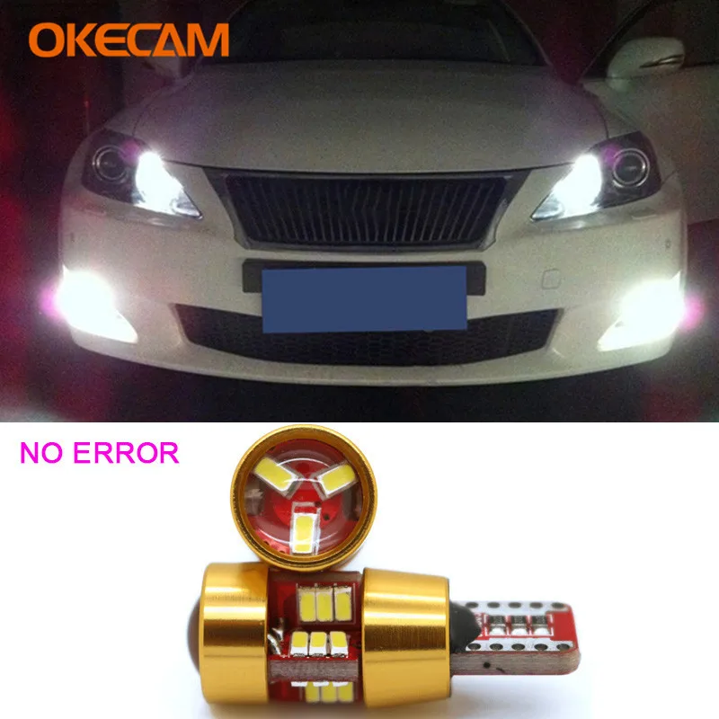 Автомобильные светодиодные габаритные огни OKECAM 2x T10 W5W боковая лампа с