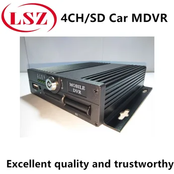 

4CH SD card, MDVR car video recorder, bus monitor host, H.264 wide voltage, 4 video spot