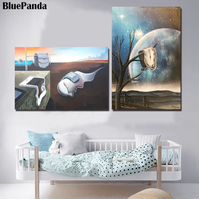 

Salvador Dali Sleeping Clock Abstract Subconscious Poster Canvas Painting Print HD Pictures For Living Room Bedroom Home Decor