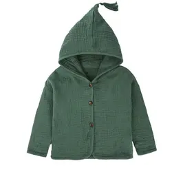 Camisa das meninas jaquetas crianças 2019 novo bebê meninos roupas borla chapéu design algodão linho crianças cardigan 1 6y blusa da criança
