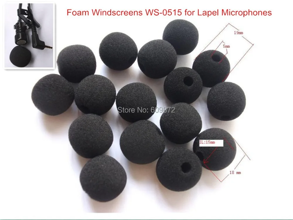 

Foam Windscreens,round ball shape , WS-0515, lavalier microphone , 5mm opening &15mm inner length, 10 pcs / lot, Singapore Post