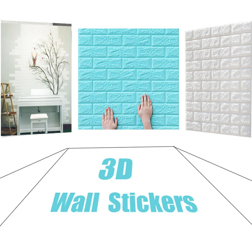 3/5/10 шт. Хит продаж 3d обои ПЭ пена самоклеющиеся diy настенные декоративные