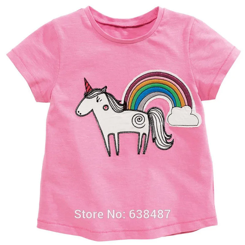 Новинка года, брендовые качественные футболки из хлопка для маленьких девочек летняя детская одежда детская футболка с короткими рукавами одежда для маленьких девочек - Цвет: 3246