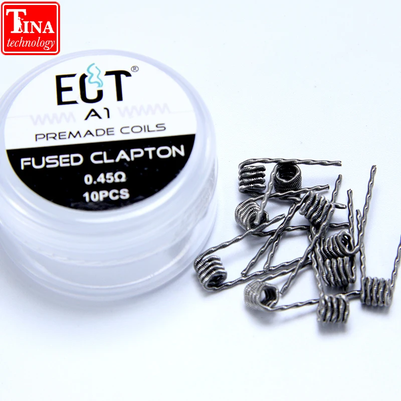 

ECT Flat twisted wire Fused clapton Hive premade wrap wires Alien Mix twisted prebuild coils Heating Resistance rda coil