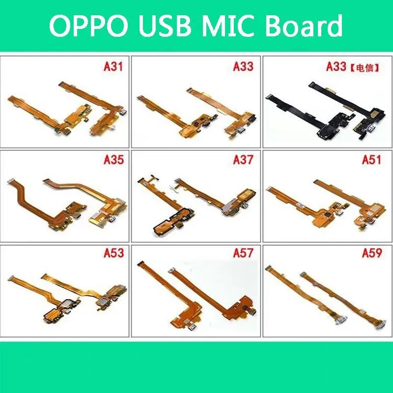 OPPO A31 A33 A35 A37 A51 A53 A57 A59 Micro usb зарядная док-станция микрофон печатная плата гибкий кабель FPC FFC аксессуары для ремонта смартфонов