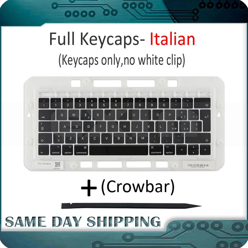 

Laptop A1989 A1990 Italian Italy Keyboard Keycaps Keys key Cap for Apple Macbook Pro Retina 13" 15" Mid 2018 Year